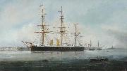Henry J Morgan HMS 'Hercules' USA oil painting artist